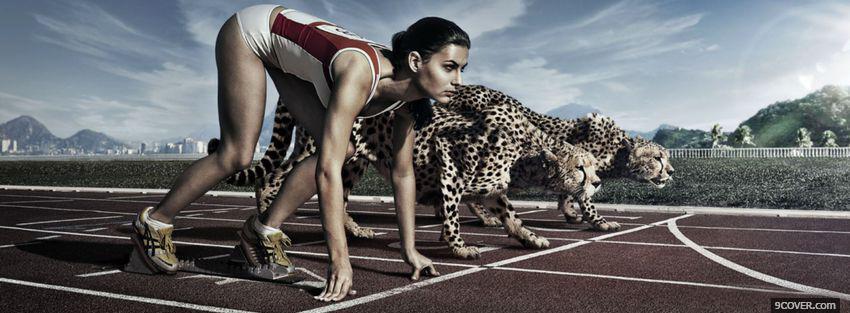 Photo animal and athlete creative Facebook Cover for Free