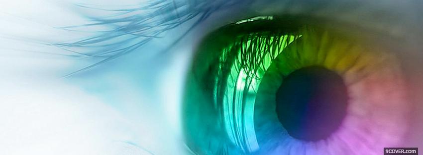 Photo eye colors creative Facebook Cover for Free