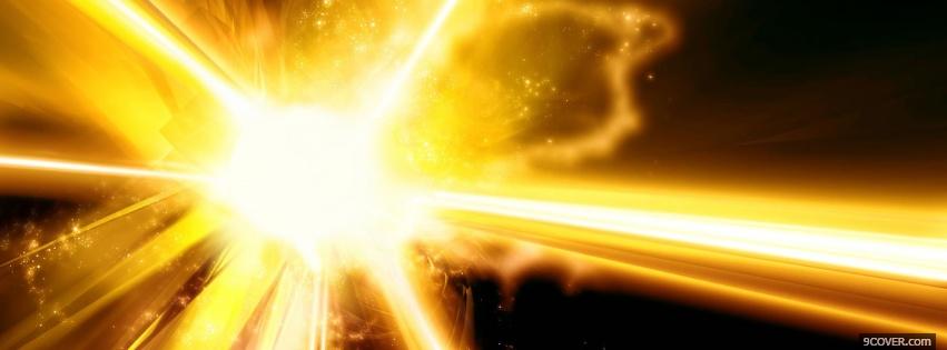 Photo yellow explosion creative Facebook Cover for Free