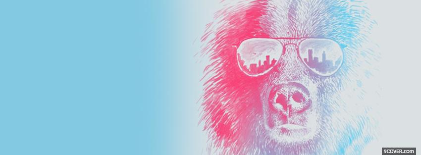 Photo dog sunglasses creative Facebook Cover for Free