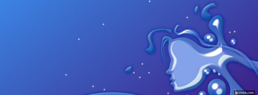 Photo face of water creative Facebook Cover for Free