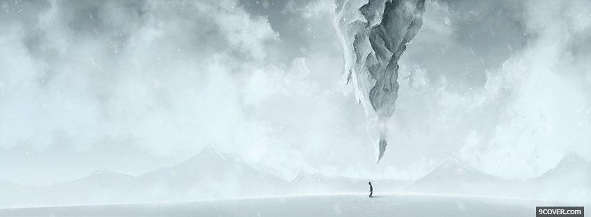 Photo person and white land Facebook Cover for Free