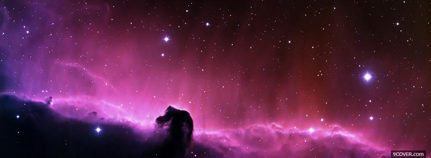 Photo stary night sky creative Facebook Cover for Free