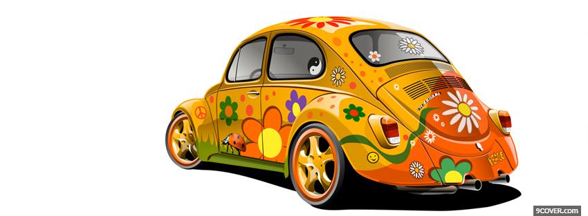 Photo colorful car creative Facebook Cover for Free