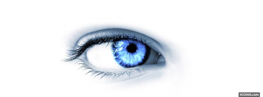 Photo beautiful blue eye creative Facebook Cover for Free