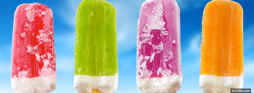 Photo popsicles colors food Facebook Cover for Free