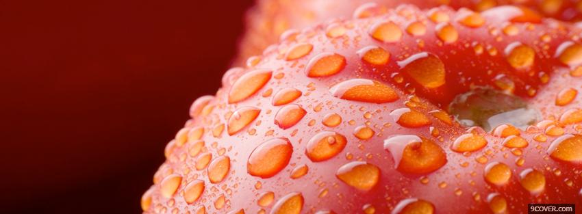 Photo wet tomato food Facebook Cover for Free