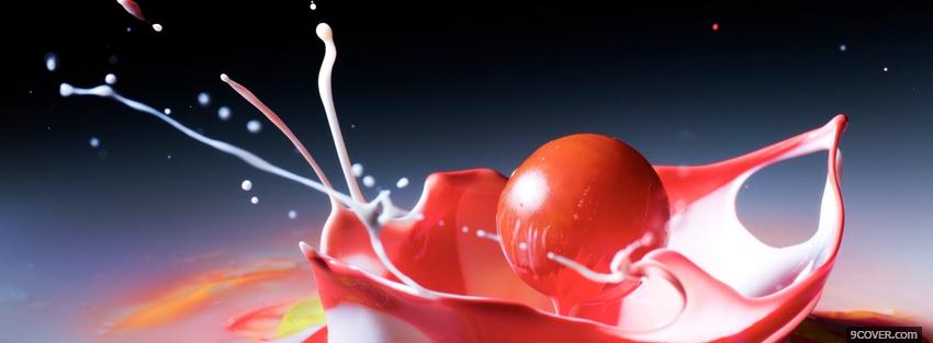 Photo juicy splash food Facebook Cover for Free