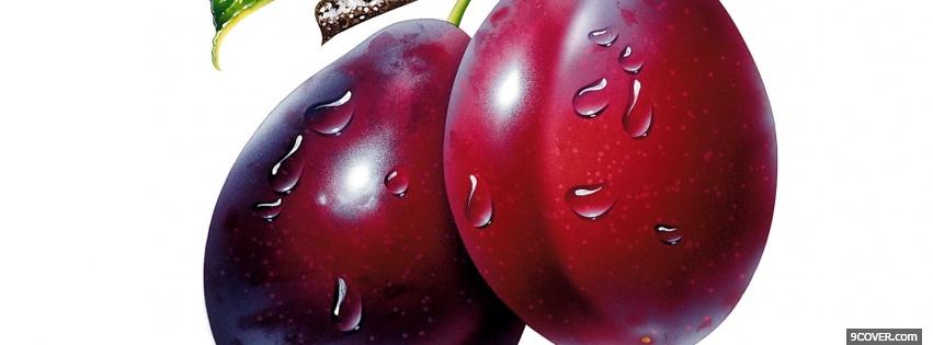 Photo two plums Facebook Cover for Free