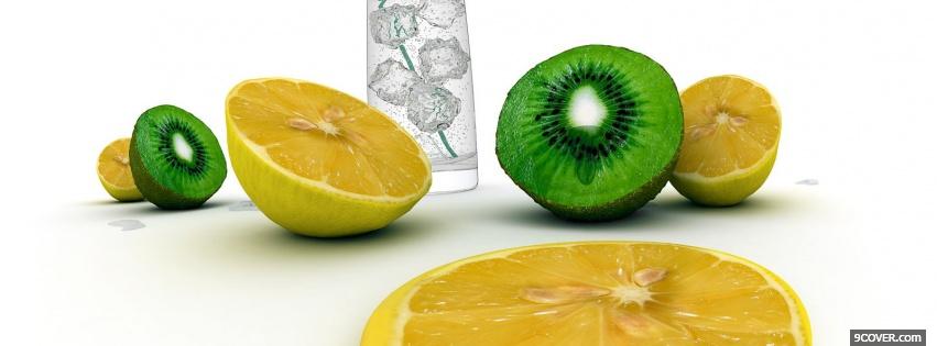 Photo water kiwis and lemons Facebook Cover for Free