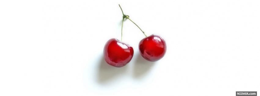 Photo attached cherries food Facebook Cover for Free