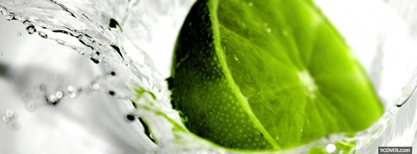 Photo lime splash food Facebook Cover for Free