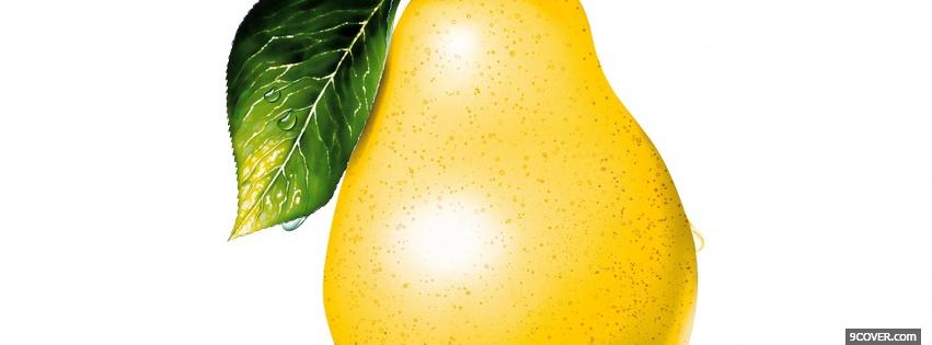 Photo yellow pear food Facebook Cover for Free