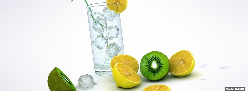 Photo fruits and glass Facebook Cover for Free
