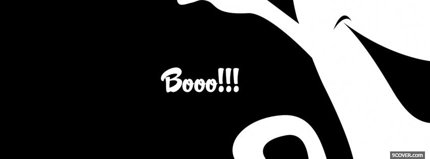 Photo booo halloween ghost Facebook Cover for Free
