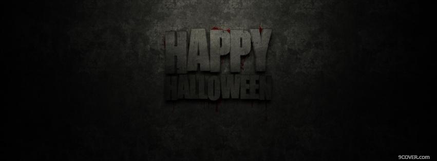 Photo gray happy halloween Facebook Cover for Free
