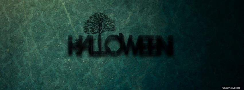 Photo halloween tree Facebook Cover for Free