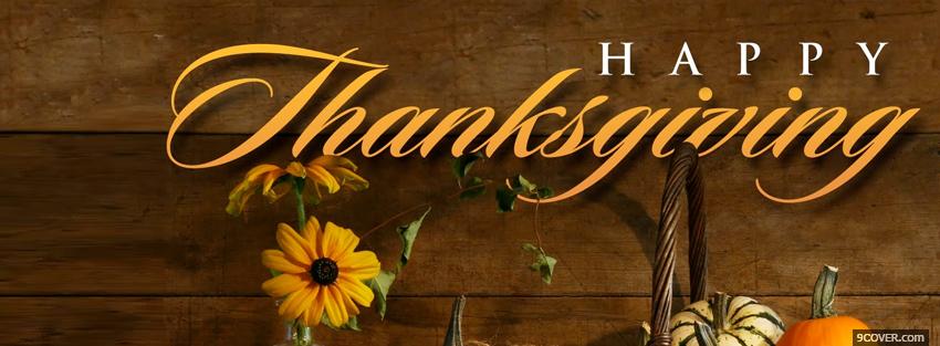 Photo thanksgiving holiday Facebook Cover for Free