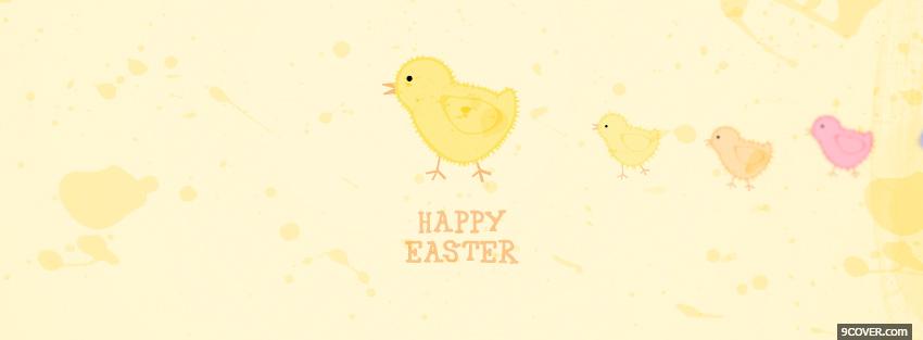 Photo chicks easter holiday Facebook Cover for Free