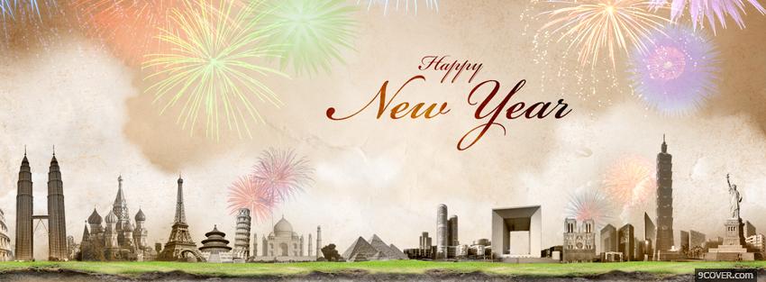Photo happy new year holiday Facebook Cover for Free
