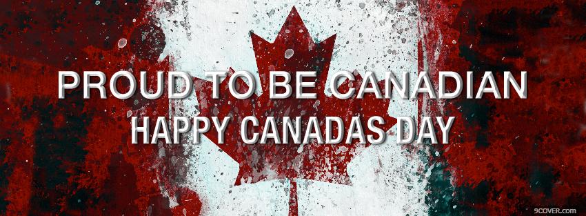 Photo proud canadian holiday Facebook Cover for Free