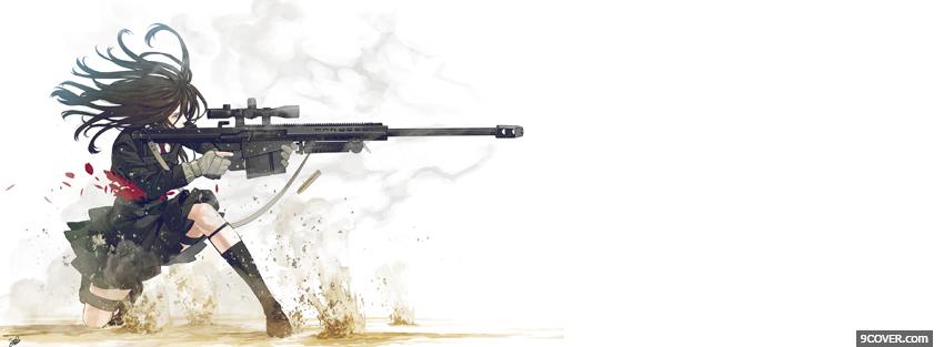 Photo sniper shooting manga Facebook Cover for Free