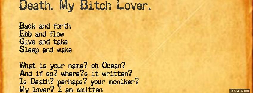 Photo my bitch lover quotes Facebook Cover for Free