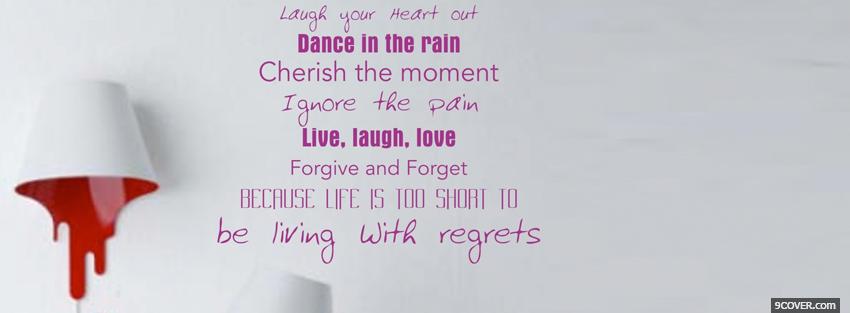 Photo dance in the rain quotes Facebook Cover for Free