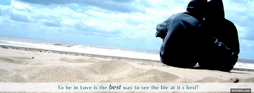 Photo be in love quotes Facebook Cover for Free