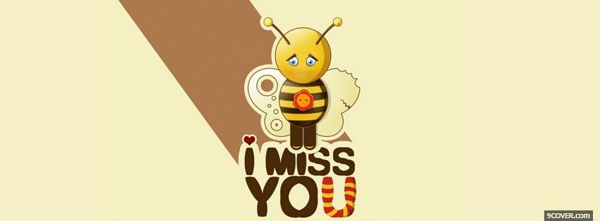 Photo i miss you quotes Facebook Cover for Free
