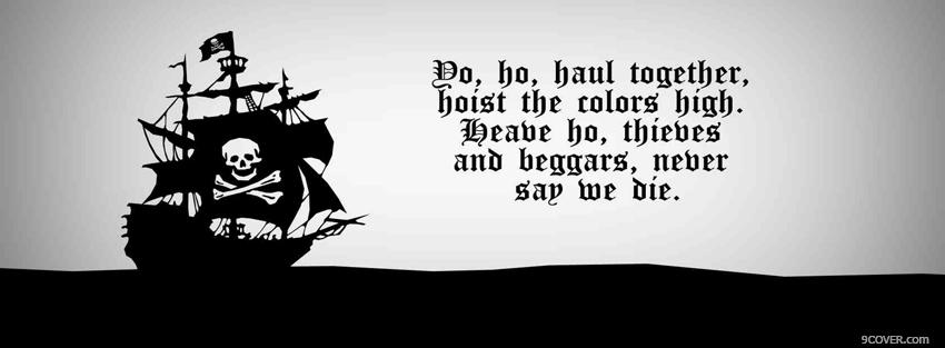 Photo pirate quotes Facebook Cover for Free