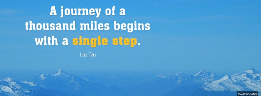 Photo journey single step quotes Facebook Cover for Free