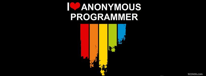 Photo anonymous programmer quotes Facebook Cover for Free