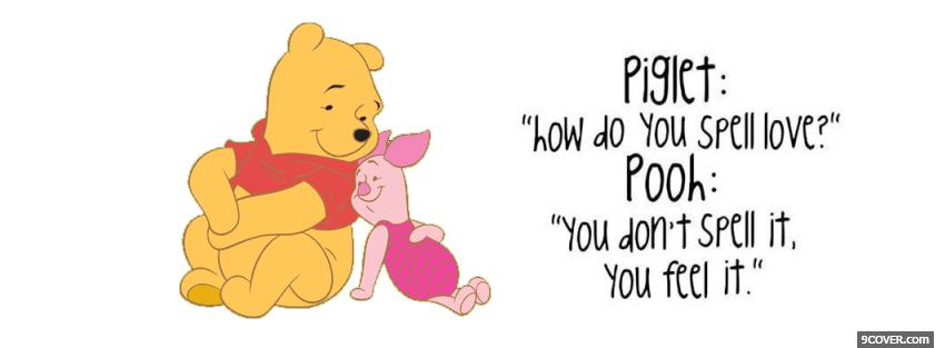 Photo pooh and piglet quotes Facebook Cover for Free