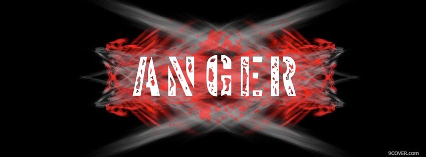 Photo red white anger quotes Facebook Cover for Free
