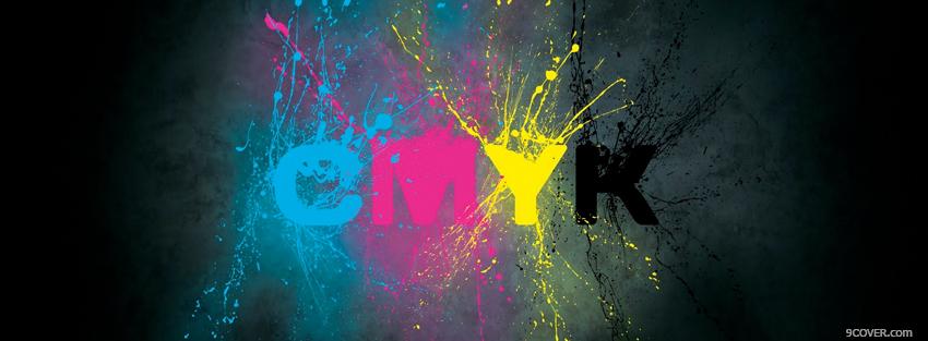 Photo colorful cmyk quote Facebook Cover for Free