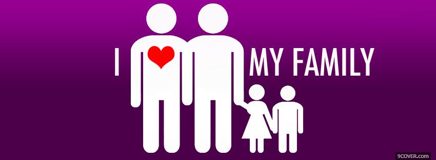 Purple Love Family Quotes Photo Facebook Cover
