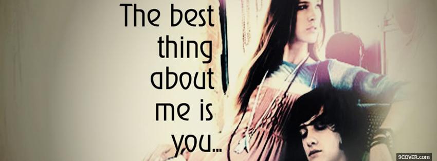 Photo best thing you quotes Facebook Cover for Free