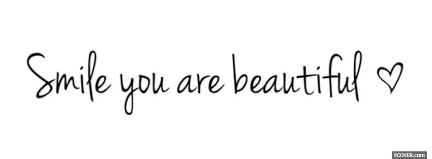 You Are Beautiful Quotes Photo Facebook Cover