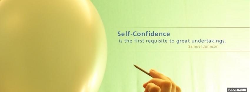 Photo confidence quotes Facebook Cover for Free