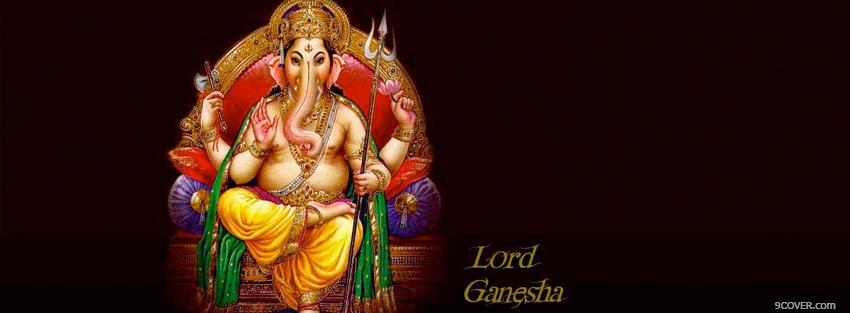 Photo lord ganesha religions Facebook Cover for Free