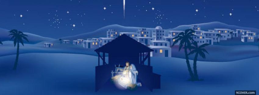 Photo christ birth night religions Facebook Cover for Free
