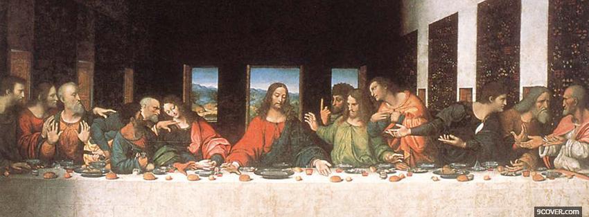 Photo last supper religions Facebook Cover for Free
