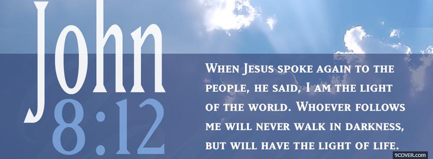 Photo jesus spoke quote religions Facebook Cover for Free