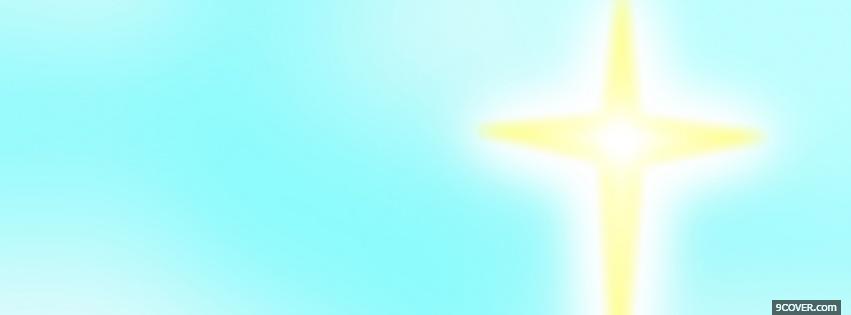 Photo glowing cross religions Facebook Cover for Free