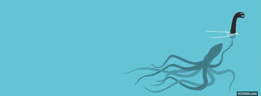 Photo water monster simple Facebook Cover for Free