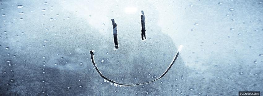 Photo happy face on window Facebook Cover for Free