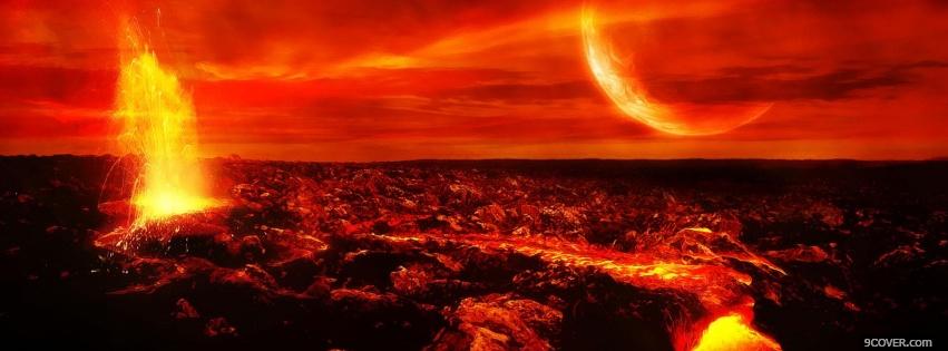 Photo lave found in space Facebook Cover for Free
