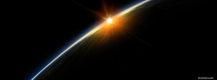 Photo planet and light space Facebook Cover for Free