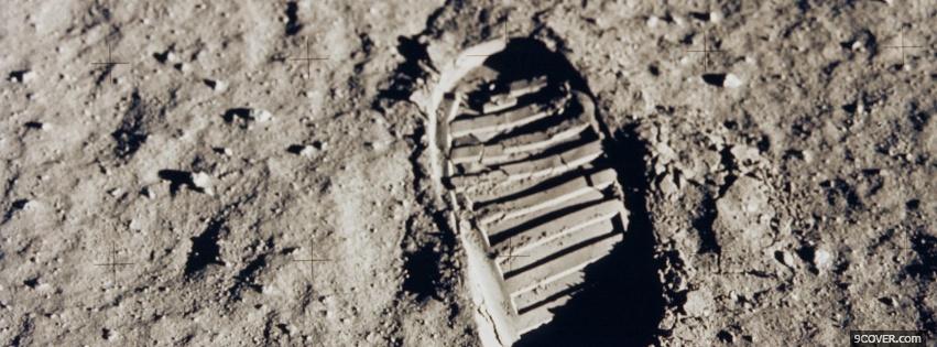 Photo foot steps space Facebook Cover for Free